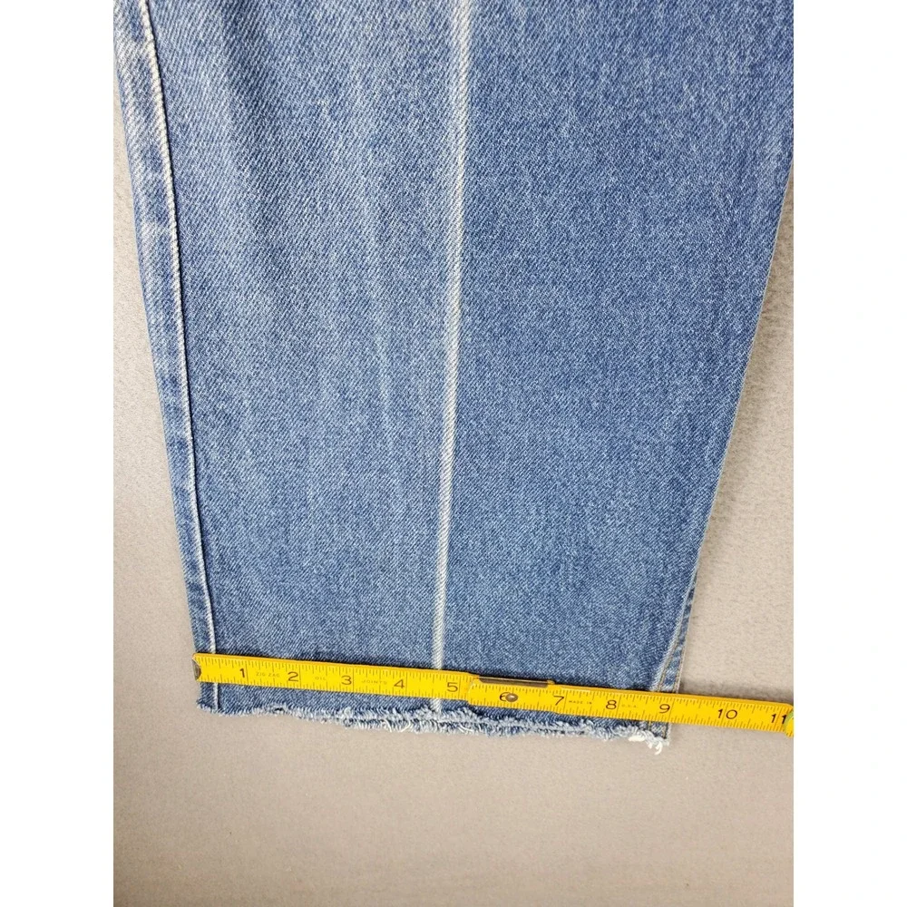 Levi's 517 Bootcut Jeans Men 36 Blue Vintage Orange Tab Made in USA Raw Hem 90s